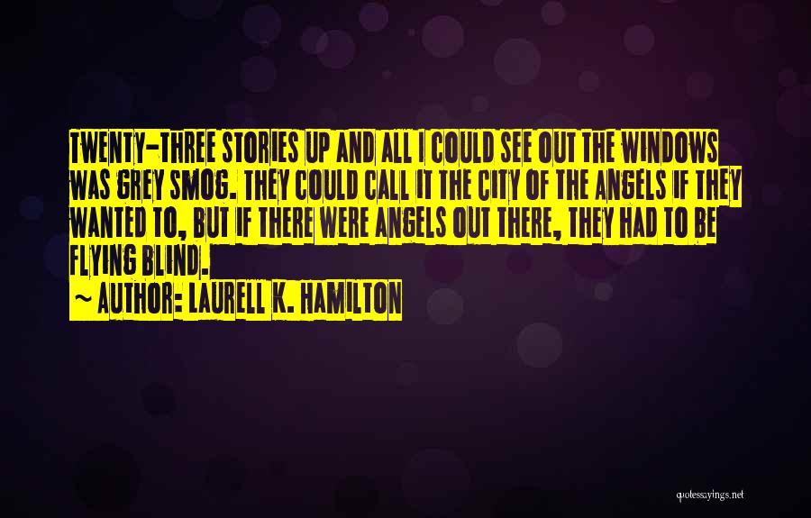 Laurell K. Hamilton Quotes: Twenty-three Stories Up And All I Could See Out The Windows Was Grey Smog. They Could Call It The City
