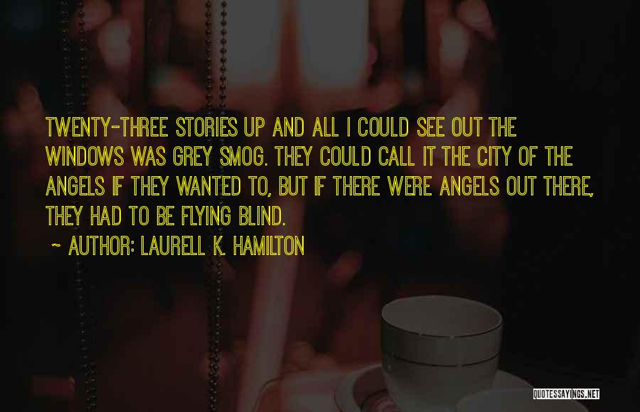 Laurell K. Hamilton Quotes: Twenty-three Stories Up And All I Could See Out The Windows Was Grey Smog. They Could Call It The City