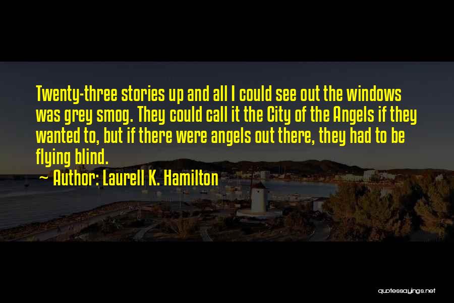 Laurell K. Hamilton Quotes: Twenty-three Stories Up And All I Could See Out The Windows Was Grey Smog. They Could Call It The City