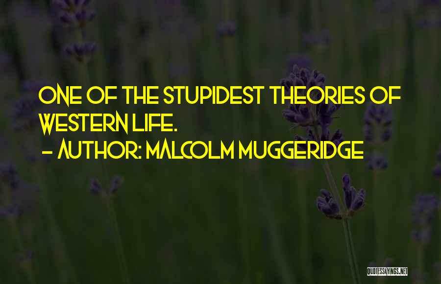 Malcolm Muggeridge Quotes: One Of The Stupidest Theories Of Western Life.