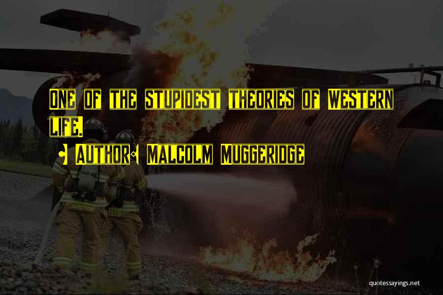 Malcolm Muggeridge Quotes: One Of The Stupidest Theories Of Western Life.