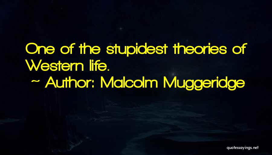 Malcolm Muggeridge Quotes: One Of The Stupidest Theories Of Western Life.