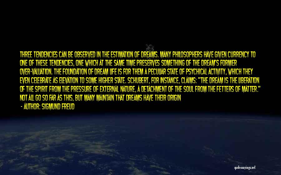 Sigmund Freud Quotes: Three Tendencies Can Be Observed In The Estimation Of Dreams. Many Philosophers Have Given Currency To One Of These Tendencies,