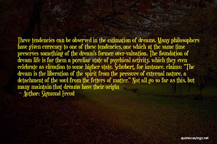 Sigmund Freud Quotes: Three Tendencies Can Be Observed In The Estimation Of Dreams. Many Philosophers Have Given Currency To One Of These Tendencies,