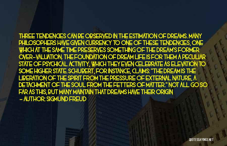 Sigmund Freud Quotes: Three Tendencies Can Be Observed In The Estimation Of Dreams. Many Philosophers Have Given Currency To One Of These Tendencies,