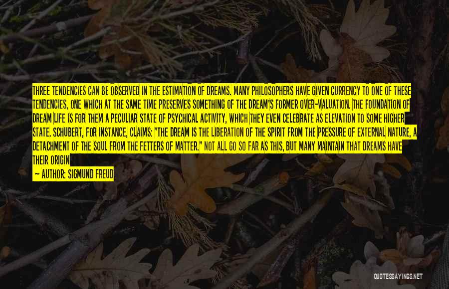 Sigmund Freud Quotes: Three Tendencies Can Be Observed In The Estimation Of Dreams. Many Philosophers Have Given Currency To One Of These Tendencies,