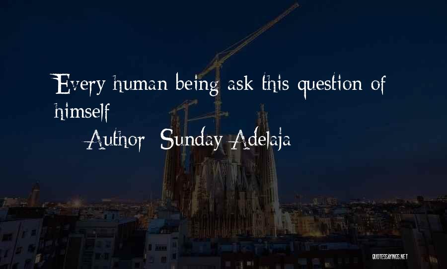 Sunday Adelaja Quotes: Every Human Being Ask This Question Of Himself