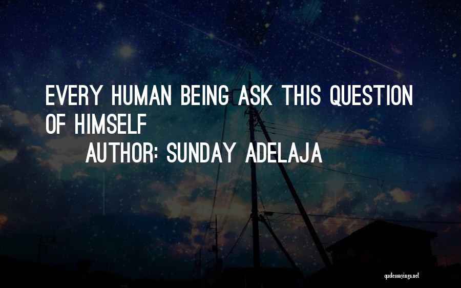 Sunday Adelaja Quotes: Every Human Being Ask This Question Of Himself