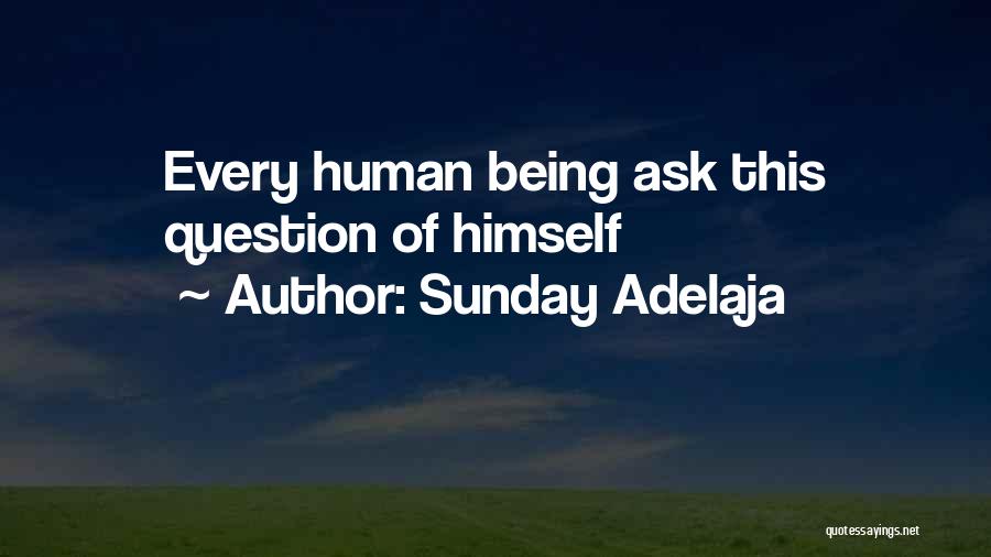 Sunday Adelaja Quotes: Every Human Being Ask This Question Of Himself