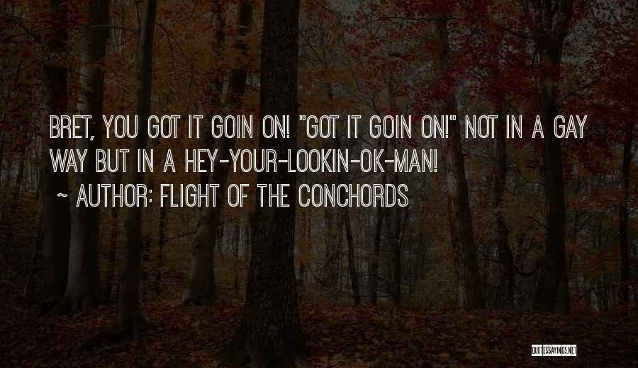 Flight Of The Conchords Quotes: Bret, You Got It Goin On! Got It Goin On! Not In A Gay Way But In A Hey-your-lookin-ok-man!