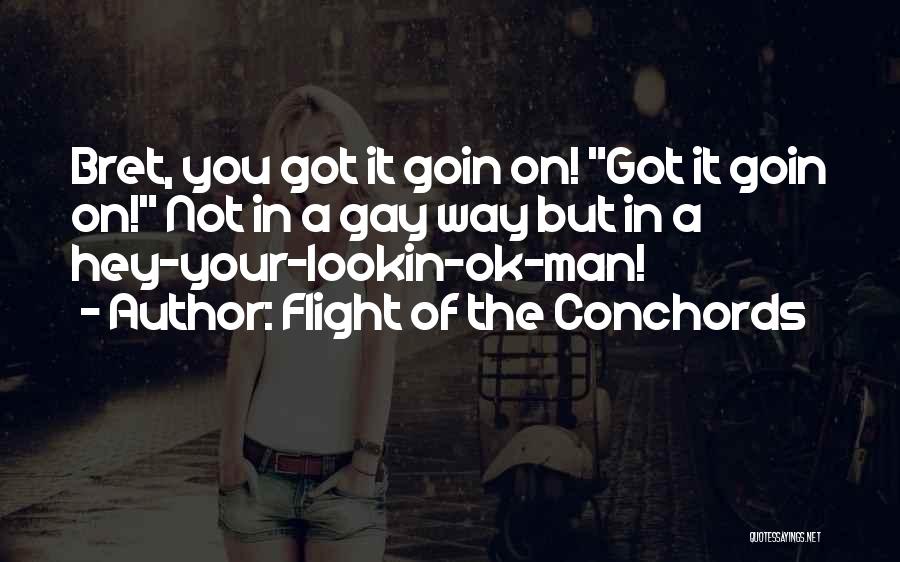 Flight Of The Conchords Quotes: Bret, You Got It Goin On! Got It Goin On! Not In A Gay Way But In A Hey-your-lookin-ok-man!