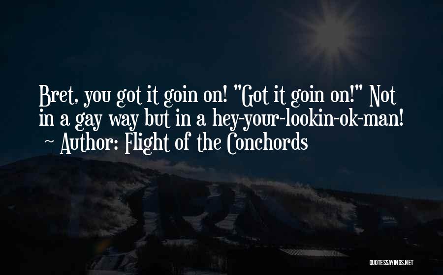 Flight Of The Conchords Quotes: Bret, You Got It Goin On! Got It Goin On! Not In A Gay Way But In A Hey-your-lookin-ok-man!