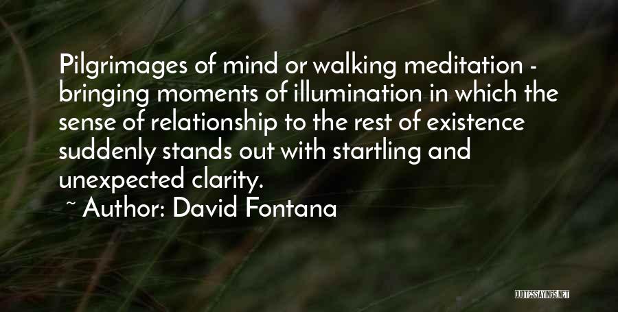 David Fontana Quotes: Pilgrimages Of Mind Or Walking Meditation - Bringing Moments Of Illumination In Which The Sense Of Relationship To The Rest