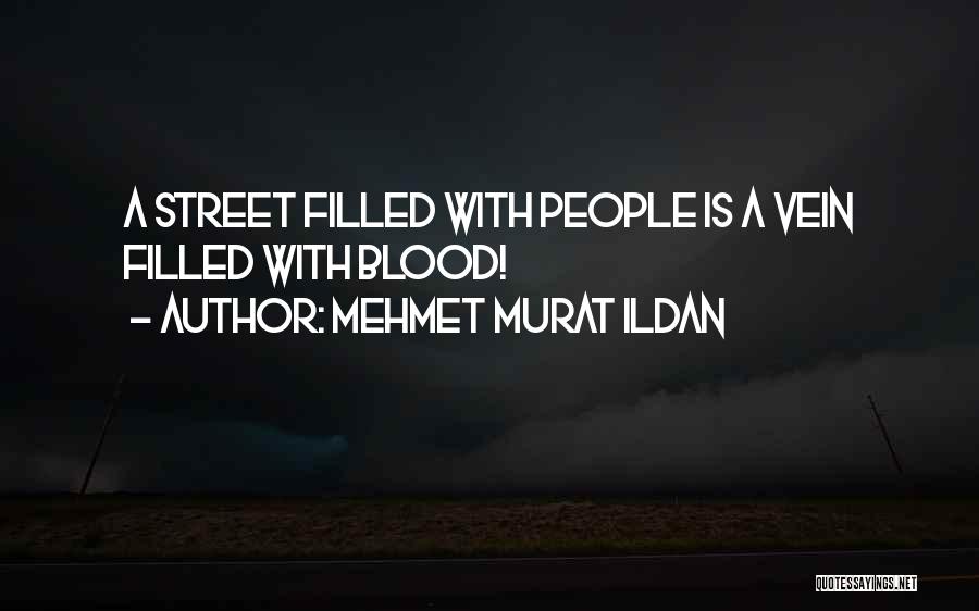 Mehmet Murat Ildan Quotes: A Street Filled With People Is A Vein Filled With Blood!
