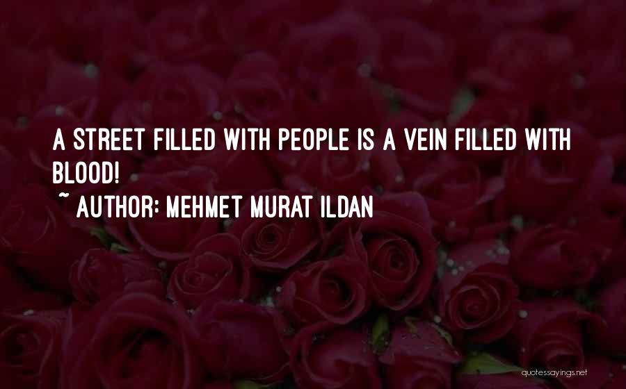 Mehmet Murat Ildan Quotes: A Street Filled With People Is A Vein Filled With Blood!