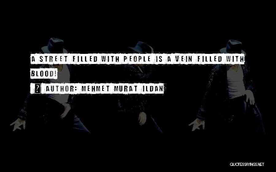Mehmet Murat Ildan Quotes: A Street Filled With People Is A Vein Filled With Blood!
