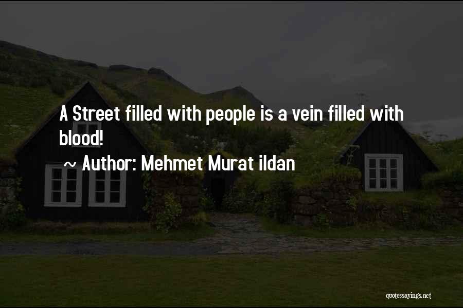 Mehmet Murat Ildan Quotes: A Street Filled With People Is A Vein Filled With Blood!