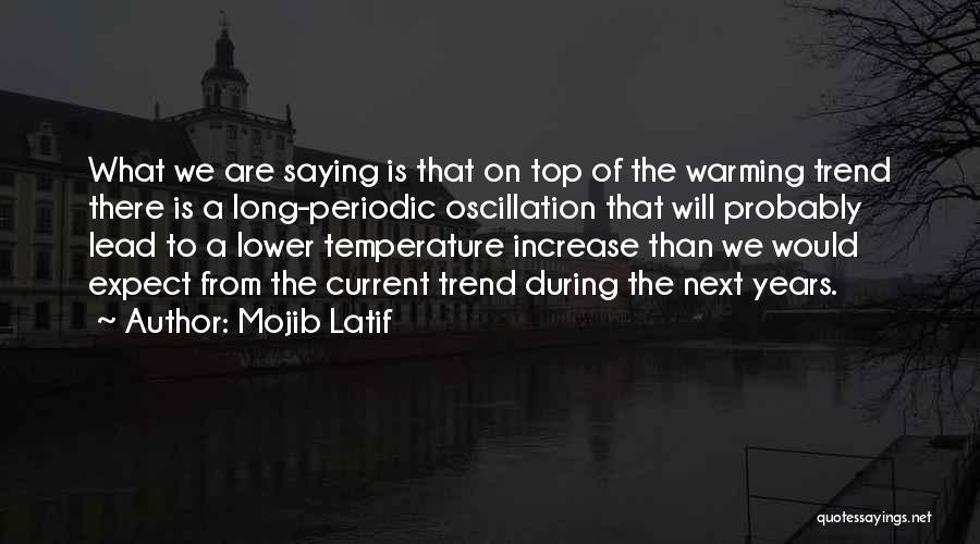 Mojib Latif Quotes: What We Are Saying Is That On Top Of The Warming Trend There Is A Long-periodic Oscillation That Will Probably