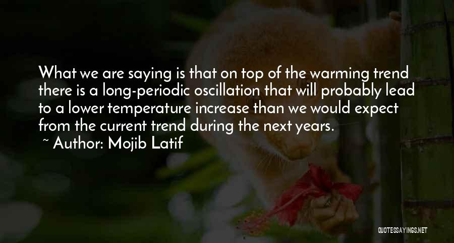 Mojib Latif Quotes: What We Are Saying Is That On Top Of The Warming Trend There Is A Long-periodic Oscillation That Will Probably