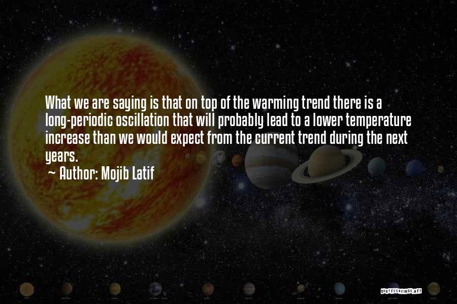 Mojib Latif Quotes: What We Are Saying Is That On Top Of The Warming Trend There Is A Long-periodic Oscillation That Will Probably