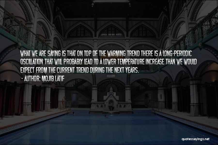 Mojib Latif Quotes: What We Are Saying Is That On Top Of The Warming Trend There Is A Long-periodic Oscillation That Will Probably