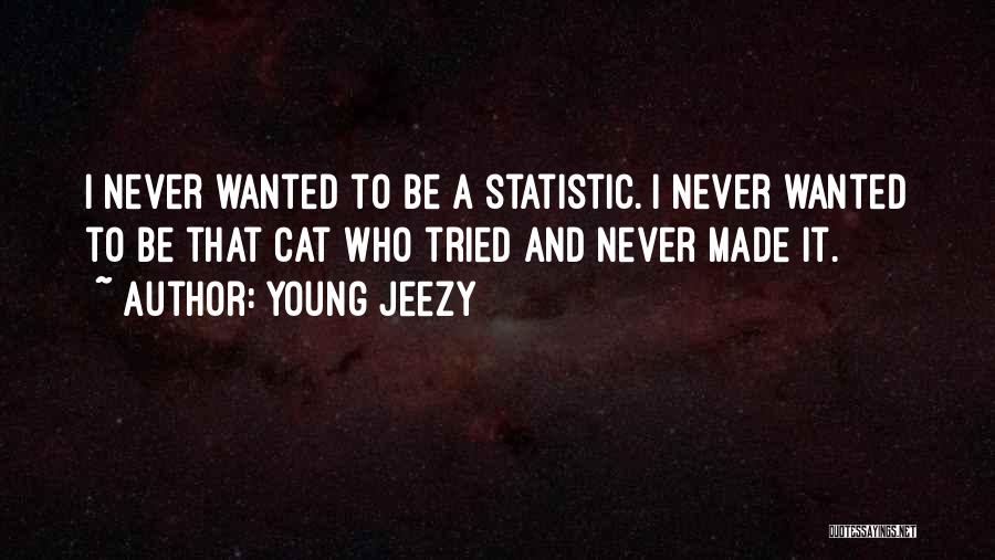 Young Jeezy Quotes: I Never Wanted To Be A Statistic. I Never Wanted To Be That Cat Who Tried And Never Made It.