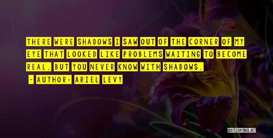 Ariel Levy Quotes: There Were Shadows I Saw Out Of The Corner Of My Eye That Looked Like Problems Waiting To Become Real,