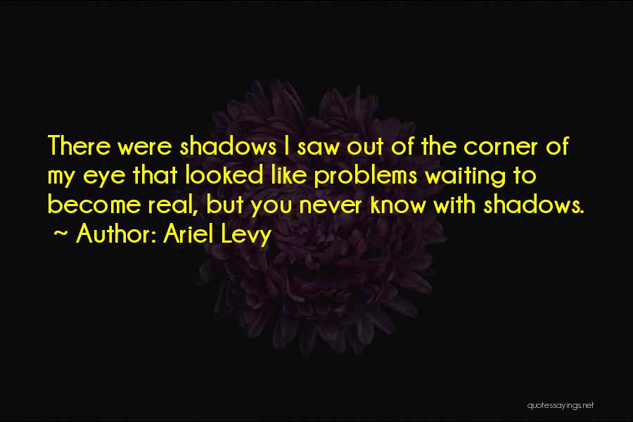 Ariel Levy Quotes: There Were Shadows I Saw Out Of The Corner Of My Eye That Looked Like Problems Waiting To Become Real,