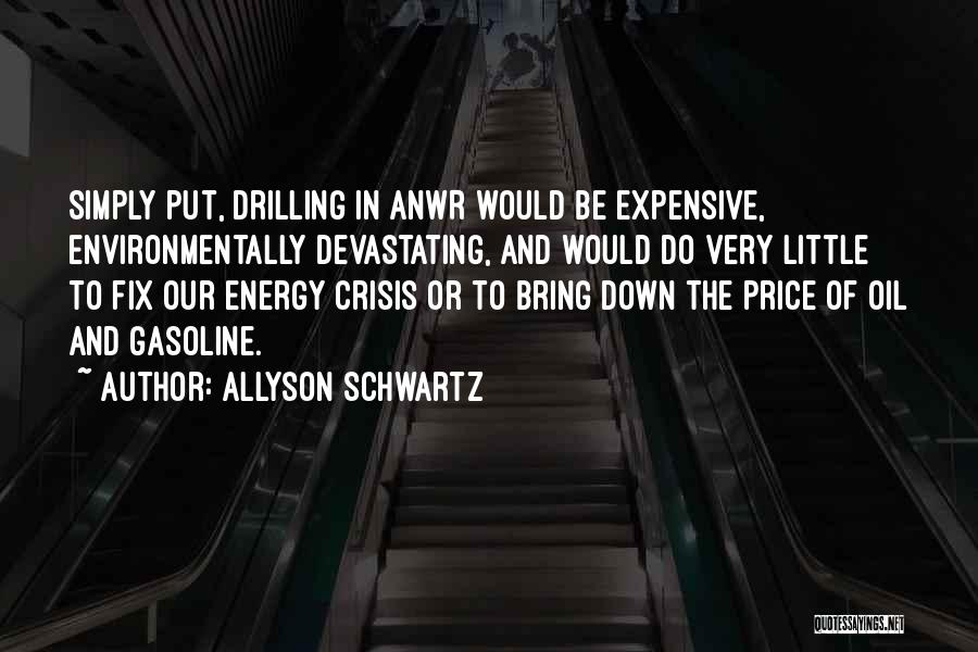 Allyson Schwartz Quotes: Simply Put, Drilling In Anwr Would Be Expensive, Environmentally Devastating, And Would Do Very Little To Fix Our Energy Crisis