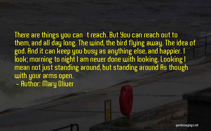 Mary Oliver Quotes: There Are Things You Can't Reach. But You Can Reach Out To Them, And All Day Long. The Wind, The