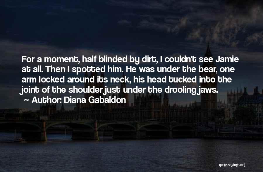 Diana Gabaldon Quotes: For A Moment, Half Blinded By Dirt, I Couldn't See Jamie At All. Then I Spotted Him. He Was Under