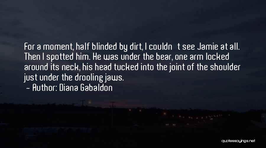 Diana Gabaldon Quotes: For A Moment, Half Blinded By Dirt, I Couldn't See Jamie At All. Then I Spotted Him. He Was Under