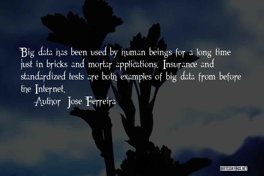 Jose Ferreira Quotes: Big Data Has Been Used By Human Beings For A Long Time - Just In Bricks-and-mortar Applications. Insurance And Standardized