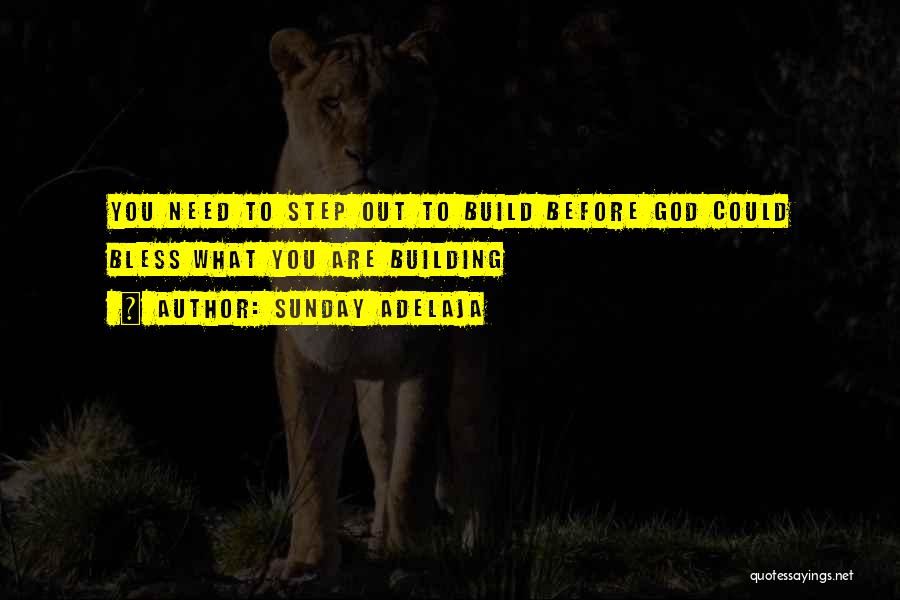 Sunday Adelaja Quotes: You Need To Step Out To Build Before God Could Bless What You Are Building