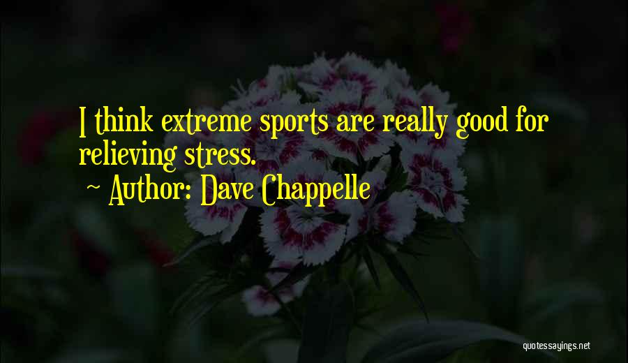 Dave Chappelle Quotes: I Think Extreme Sports Are Really Good For Relieving Stress.