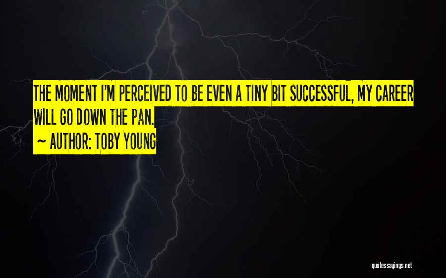 Toby Young Quotes: The Moment I'm Perceived To Be Even A Tiny Bit Successful, My Career Will Go Down The Pan.