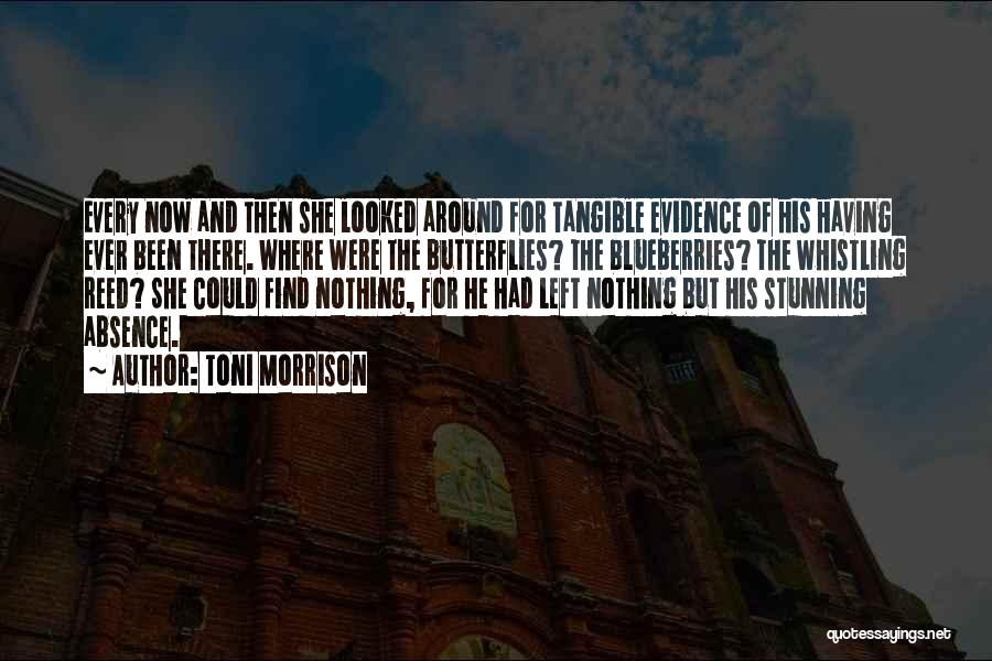 Toni Morrison Quotes: Every Now And Then She Looked Around For Tangible Evidence Of His Having Ever Been There. Where Were The Butterflies?