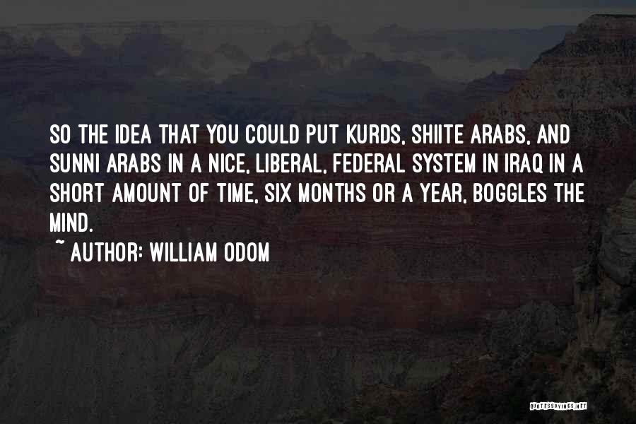 William Odom Quotes: So The Idea That You Could Put Kurds, Shiite Arabs, And Sunni Arabs In A Nice, Liberal, Federal System In