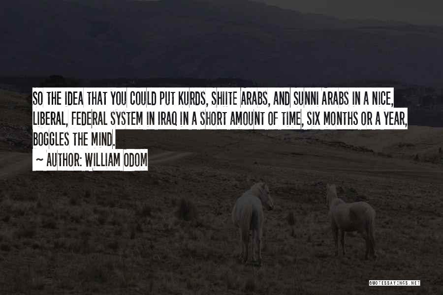 William Odom Quotes: So The Idea That You Could Put Kurds, Shiite Arabs, And Sunni Arabs In A Nice, Liberal, Federal System In