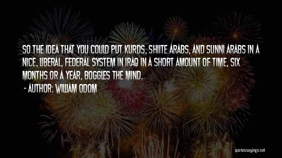 William Odom Quotes: So The Idea That You Could Put Kurds, Shiite Arabs, And Sunni Arabs In A Nice, Liberal, Federal System In