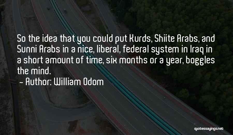 William Odom Quotes: So The Idea That You Could Put Kurds, Shiite Arabs, And Sunni Arabs In A Nice, Liberal, Federal System In