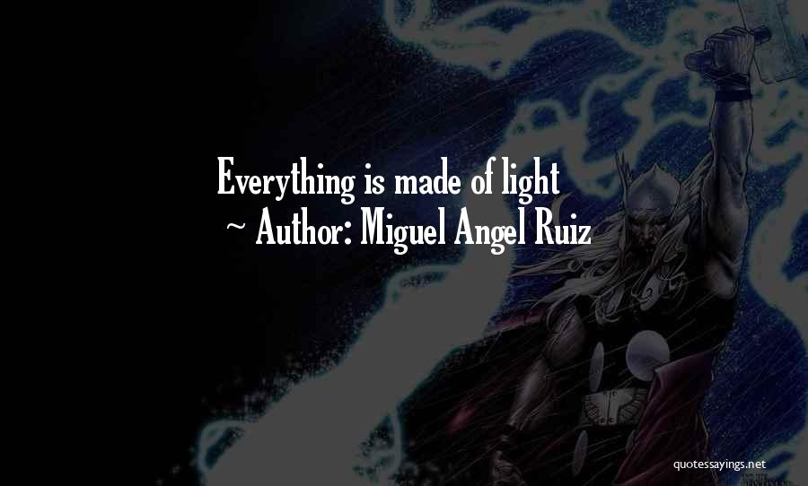 Miguel Angel Ruiz Quotes: Everything Is Made Of Light
