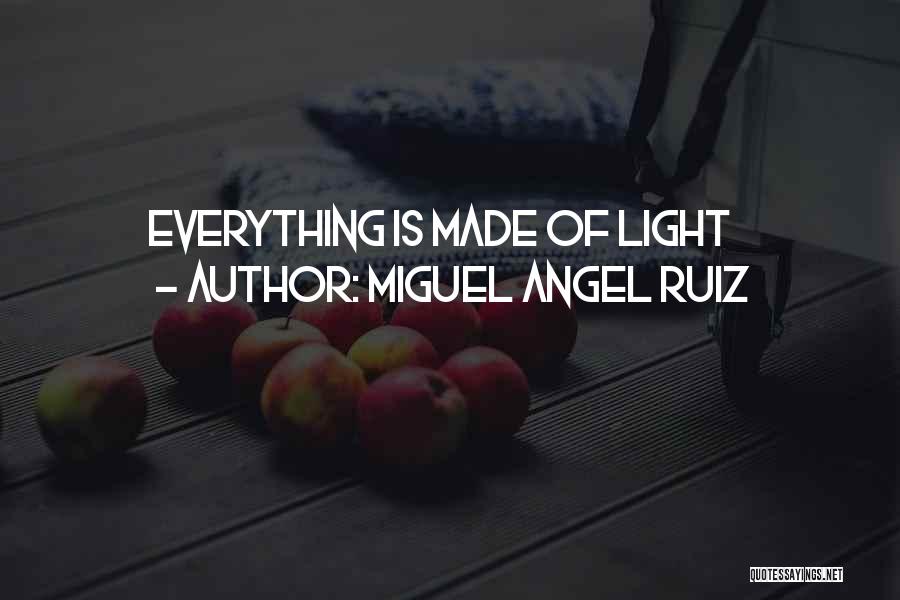 Miguel Angel Ruiz Quotes: Everything Is Made Of Light