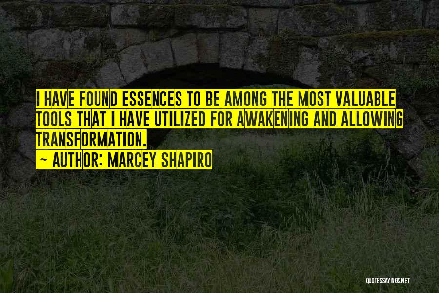 Marcey Shapiro Quotes: I Have Found Essences To Be Among The Most Valuable Tools That I Have Utilized For Awakening And Allowing Transformation.