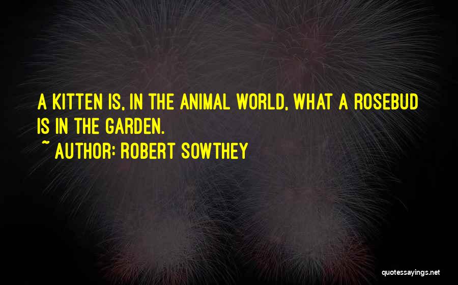 Robert Sowthey Quotes: A Kitten Is, In The Animal World, What A Rosebud Is In The Garden.