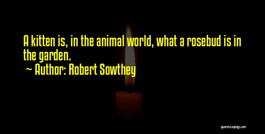Robert Sowthey Quotes: A Kitten Is, In The Animal World, What A Rosebud Is In The Garden.