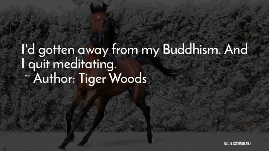 Tiger Woods Quotes: I'd Gotten Away From My Buddhism. And I Quit Meditating.