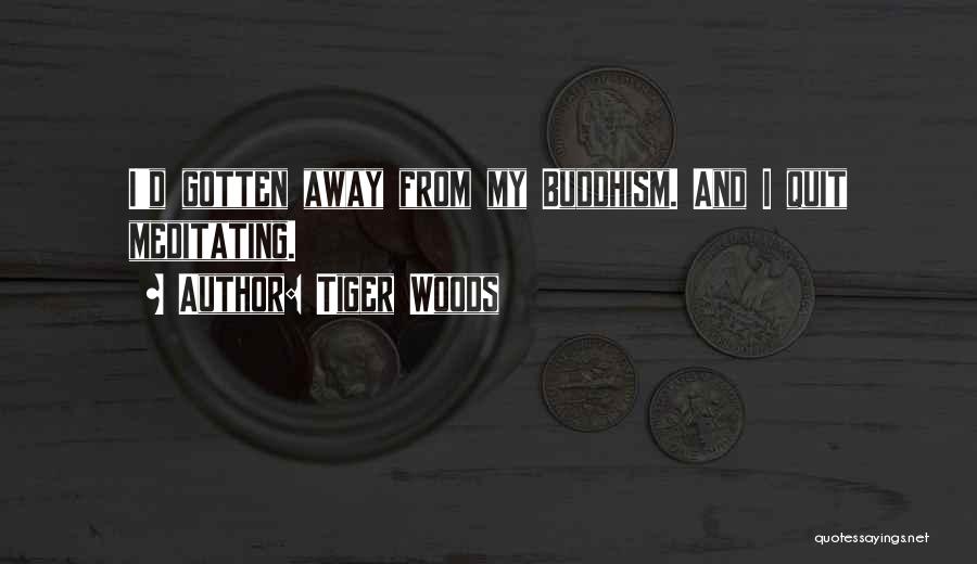 Tiger Woods Quotes: I'd Gotten Away From My Buddhism. And I Quit Meditating.