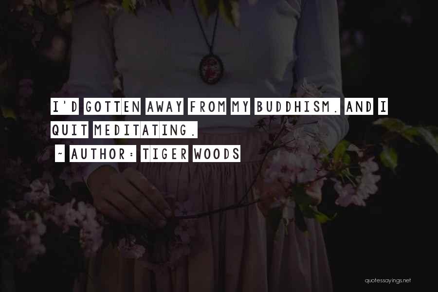 Tiger Woods Quotes: I'd Gotten Away From My Buddhism. And I Quit Meditating.