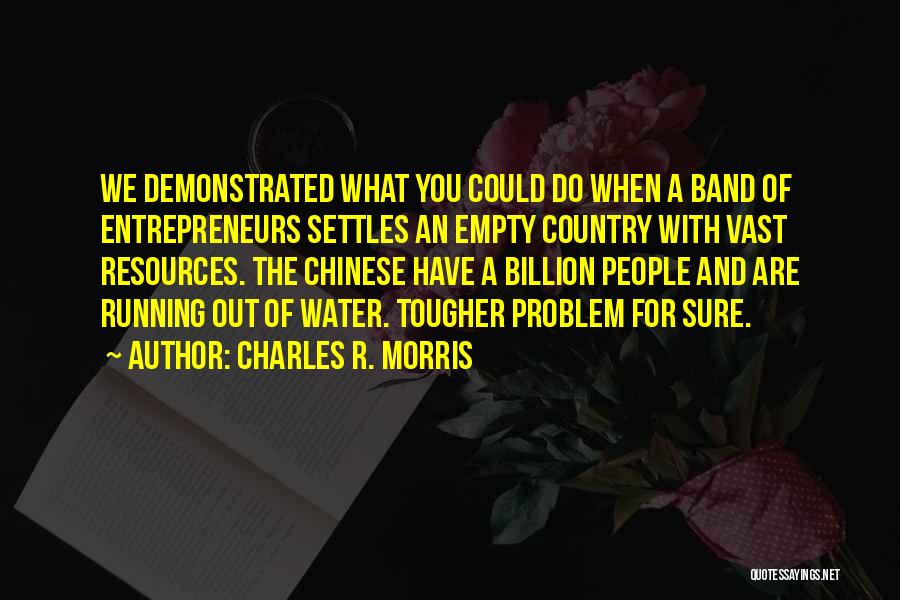 Charles R. Morris Quotes: We Demonstrated What You Could Do When A Band Of Entrepreneurs Settles An Empty Country With Vast Resources. The Chinese